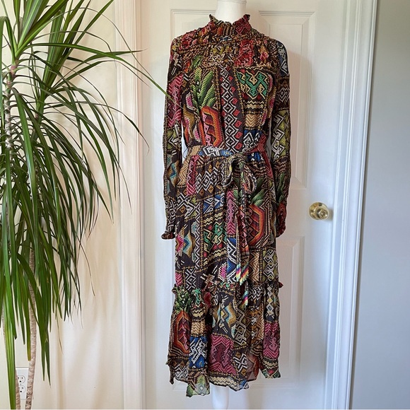 Farm Rio Dress Rauti Midi Dress in Small Multicolor - Picture 6 of 16